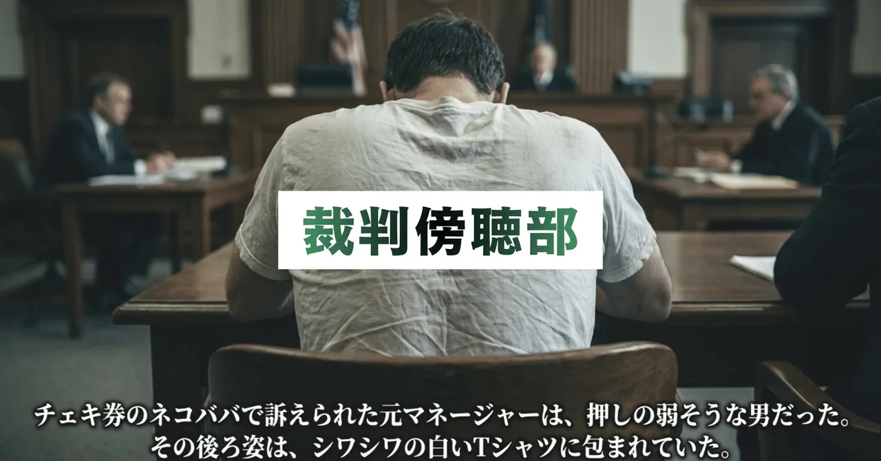 裁判傍聴部日誌の表紙